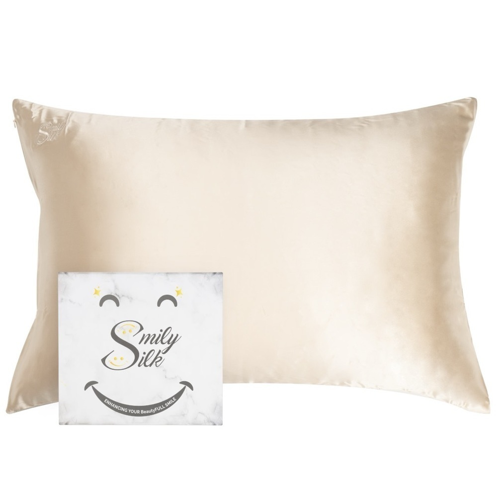 NWT Smily Silk Pillowcase - 100% Pure Mulberry Silk - 22Momme Highest Grade 6A